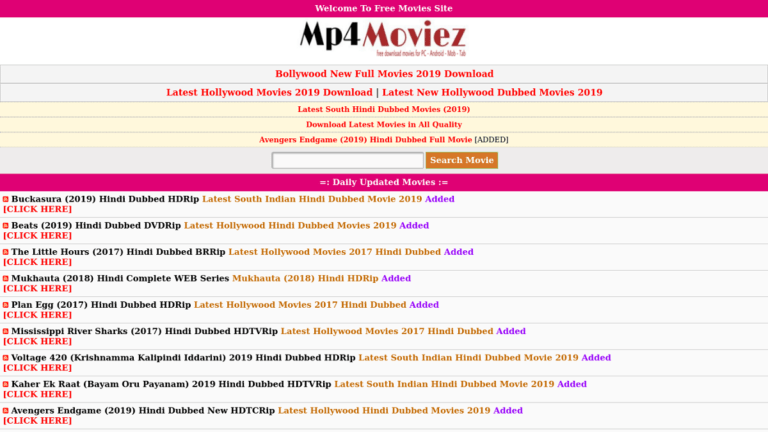 MP4moviez 2020: Download latest Hindi, Dubbed, Dual Audio South movie